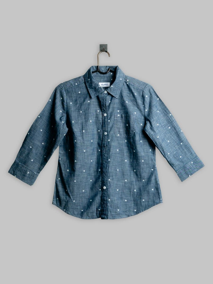 Cuban Collar Printed Shirt